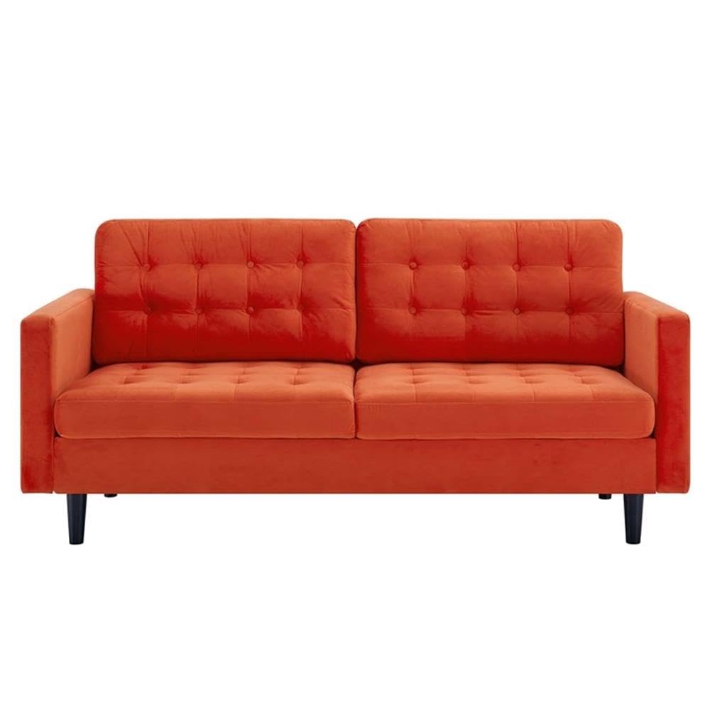 Orange Velvet Sofa N9987