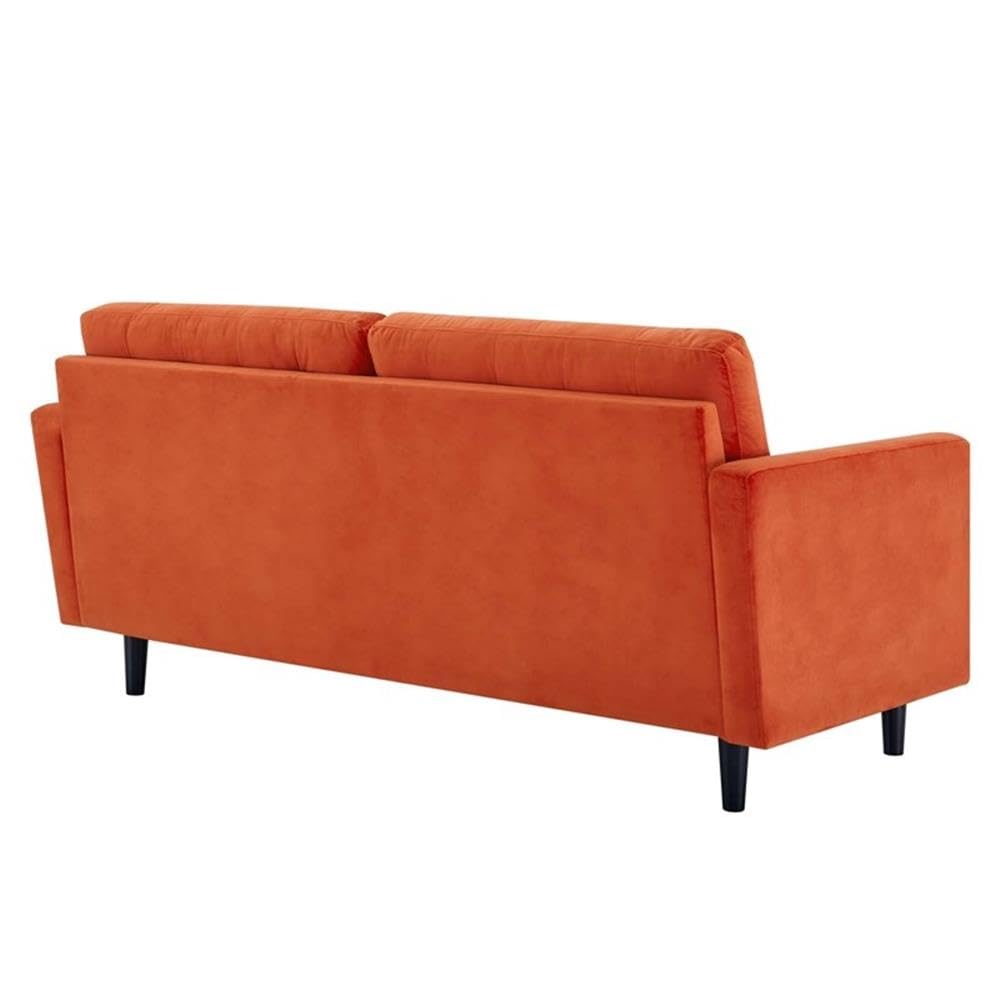 Orange Velvet Sofa N9987