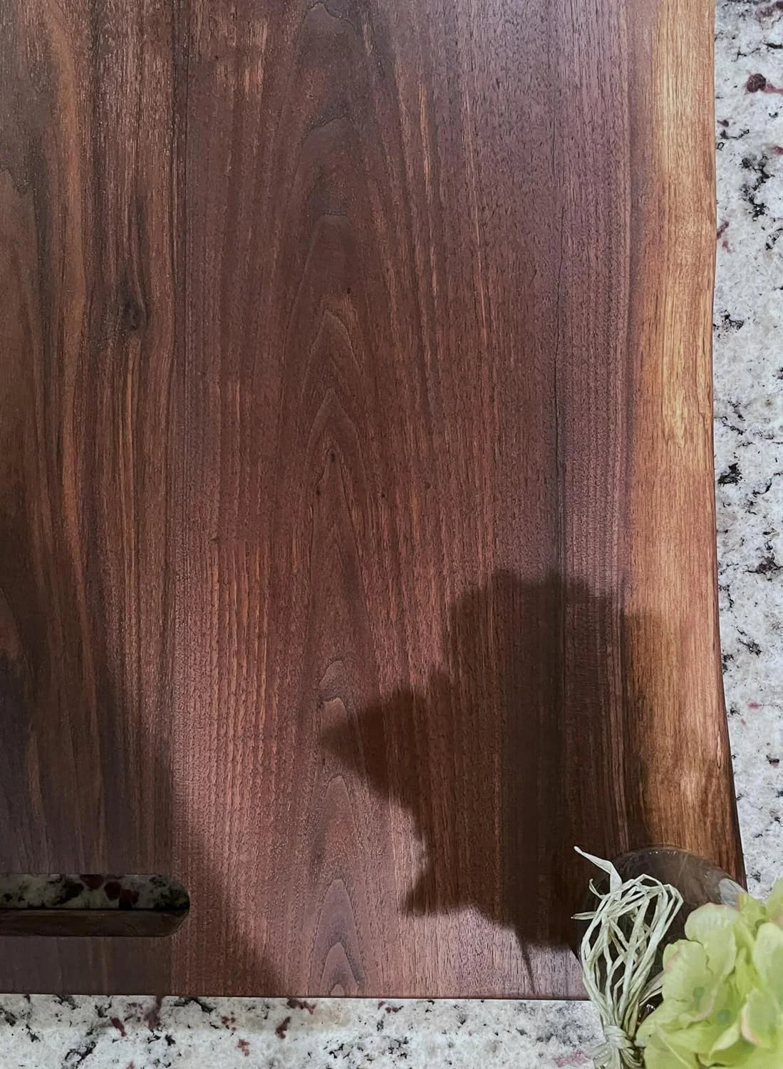 Black Walnut Live Edge Wood Serving Platter Q701
