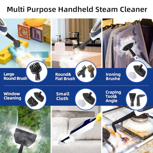 10-in-1 Detachable Handheld Steam Mop with 11 Accessories M2115