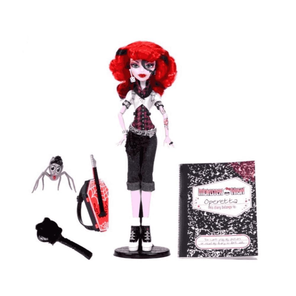 Monster High Operetta Doll with Doll Stand, Diary, and Pet Spider G945431