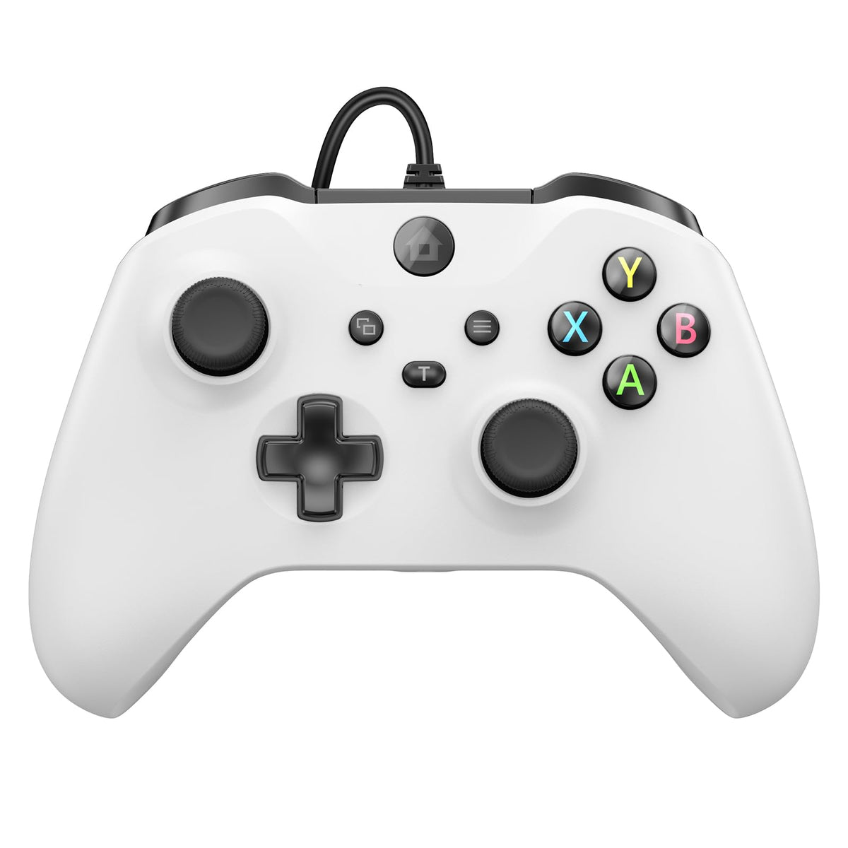 Wired Gamepad with Hall Effect Joysticks Turbo Dual Vibration 3.5mm Headphone Jack White 7.2ft H82099