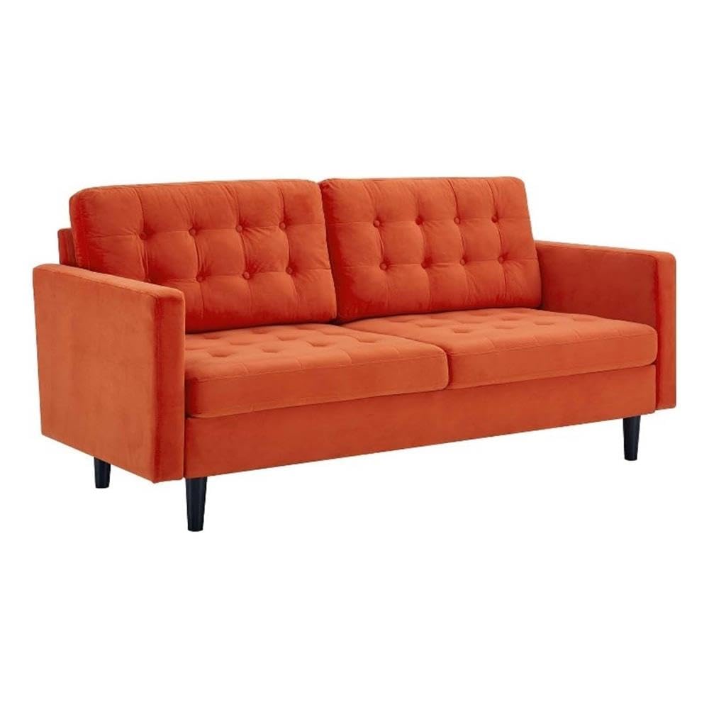 Orange Velvet Sofa N9987