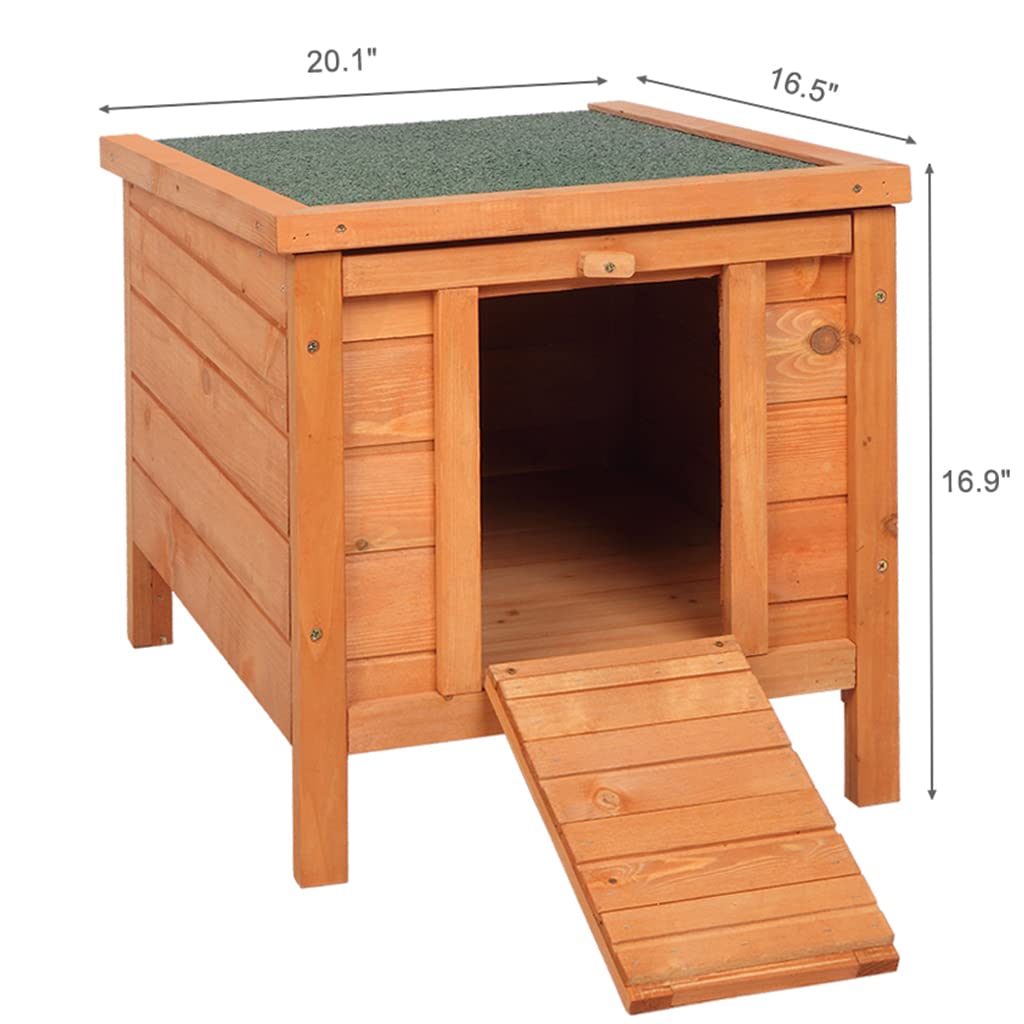 Weatherproof Wooden Cat House H7517