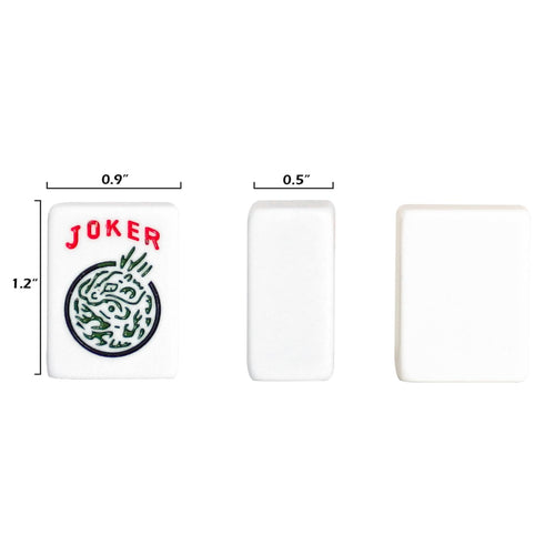 166 White Tiles Mahjong Set with Blue Carrying Bag K17037