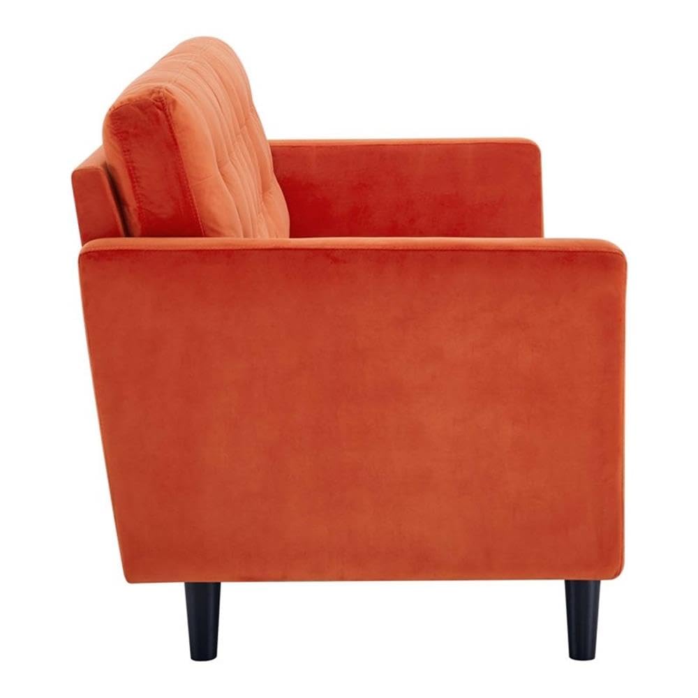 Orange Velvet Sofa N9987