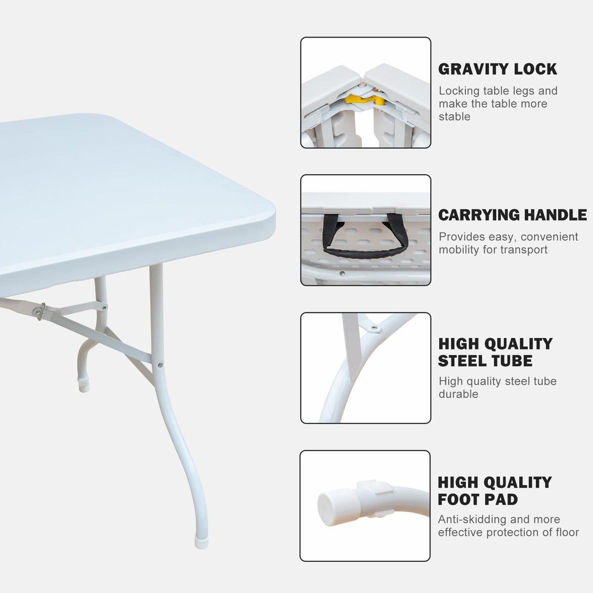 6ft Portable Folding Table D529030