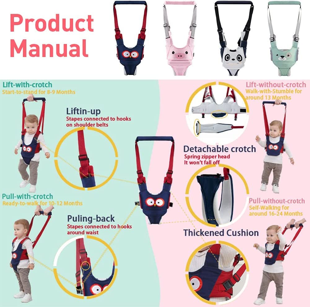 Adjustable Baby Walking Helper with Detachable Harness G862