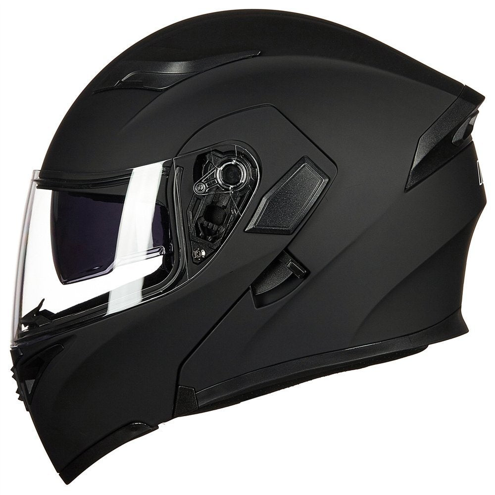 Motorcycle Dual Visor Flip up Modular Full Face Helmet DOT H2277