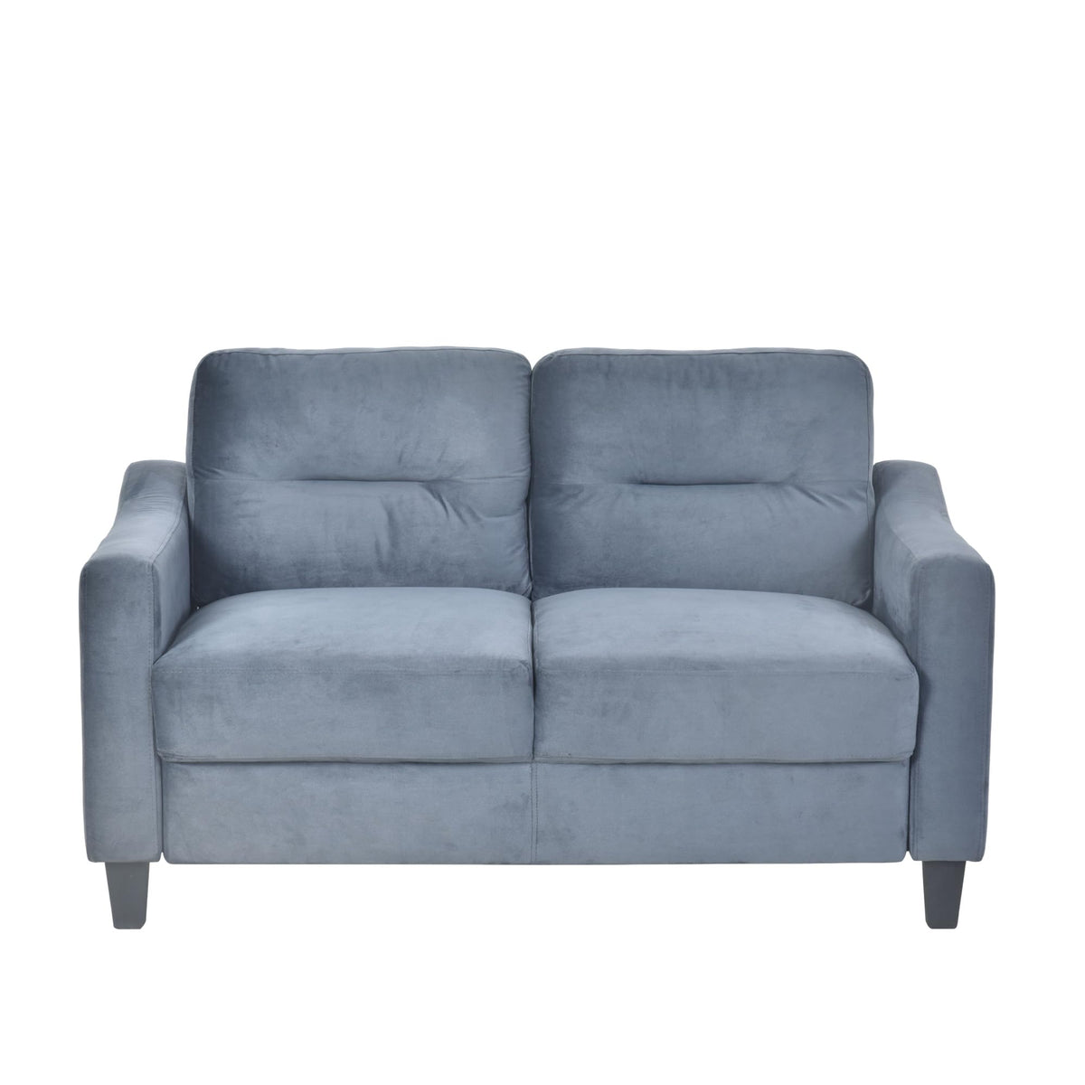Light Gray Velvet Upholstered Loveseat Sofa Y767612