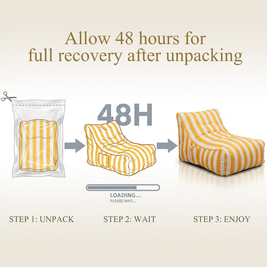 Yellow Memory Foam Bean Bag Chair P4413