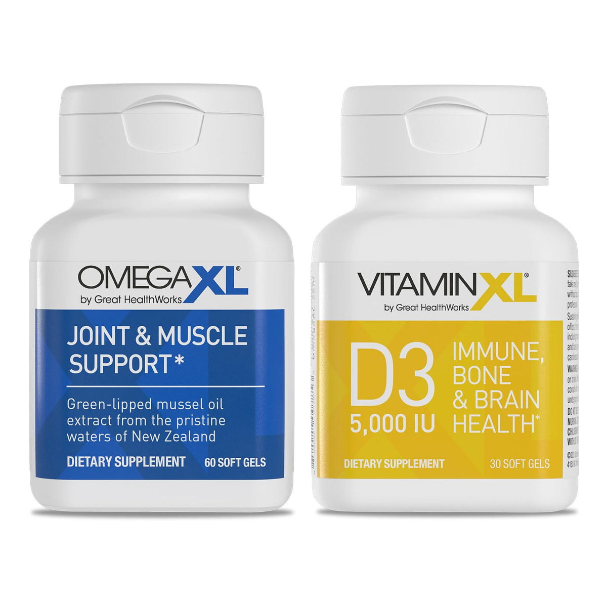 60 Soft Gels & Vitamin D3 5000 IU 30 Count K884