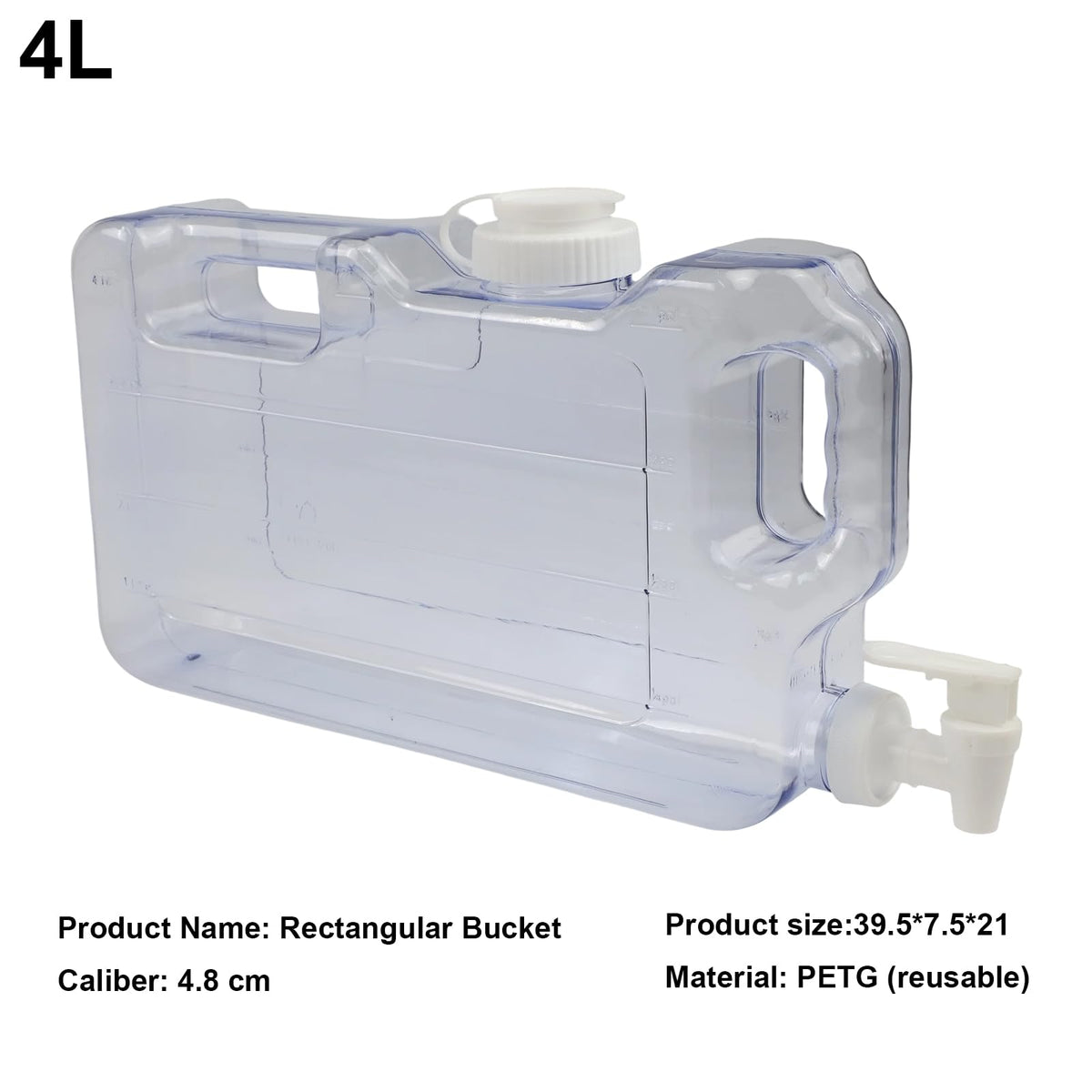 Clear Plastic Water Jug with Faucet P522