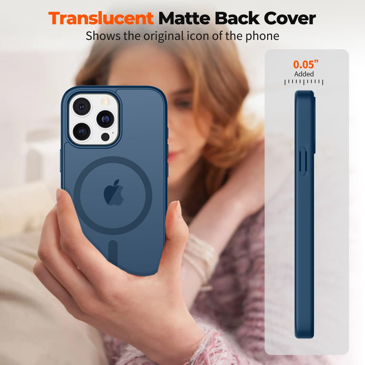 Magnetic iPhone 13 Pro Max Case Dark Blue V60442