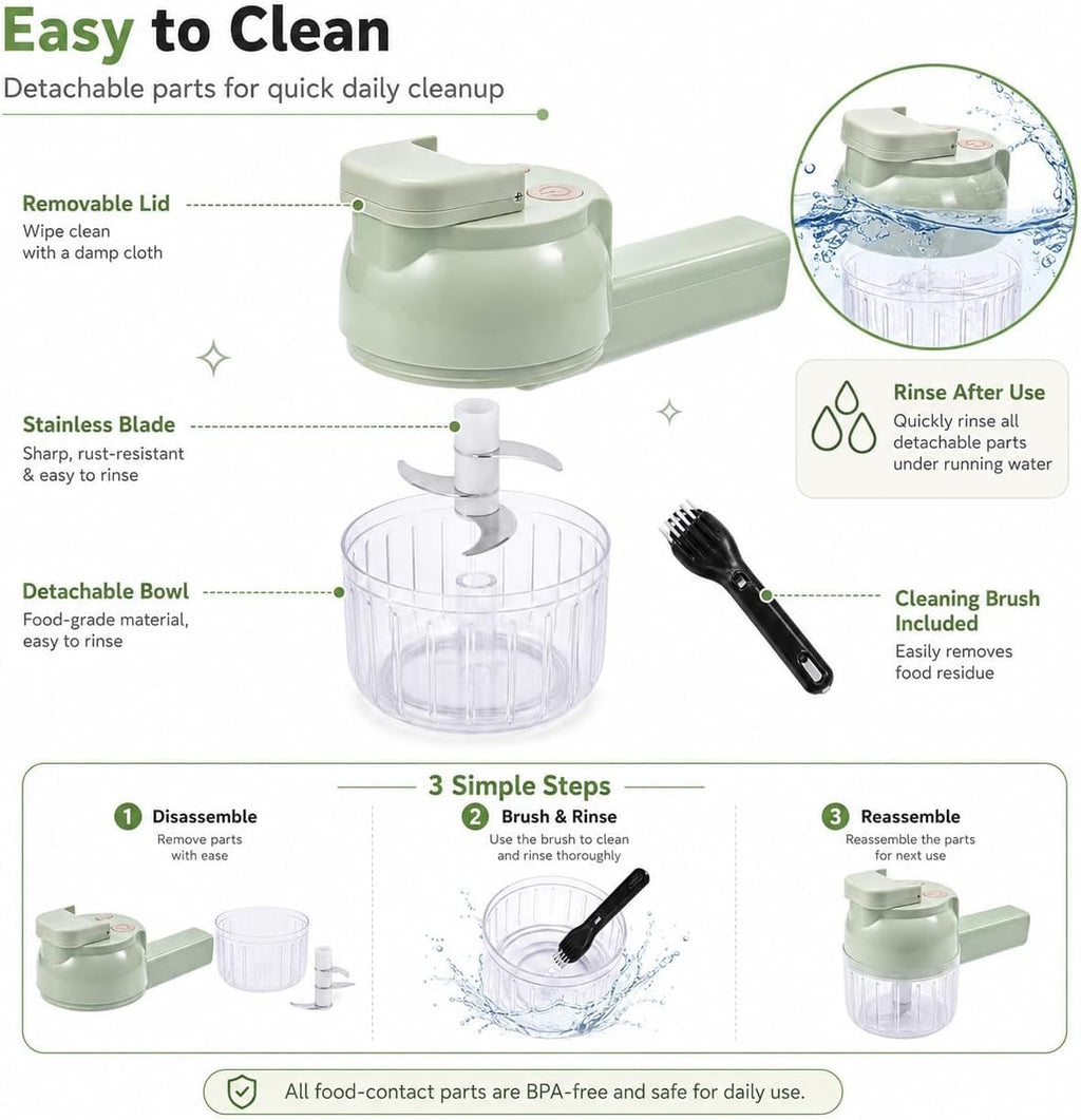 4 in 1 Handheld Electric Vegetable Chopper A86191
