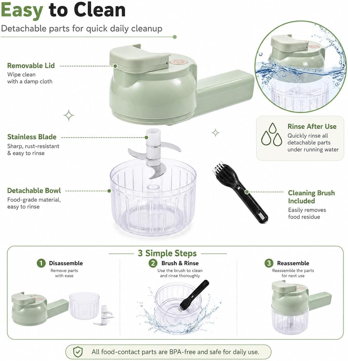 4 in 1 Handheld Electric Vegetable Chopper A86191