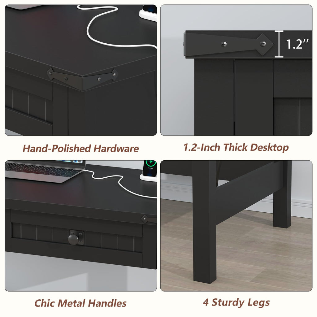 39 Inch Small Computer Desk with Drawers Q3218