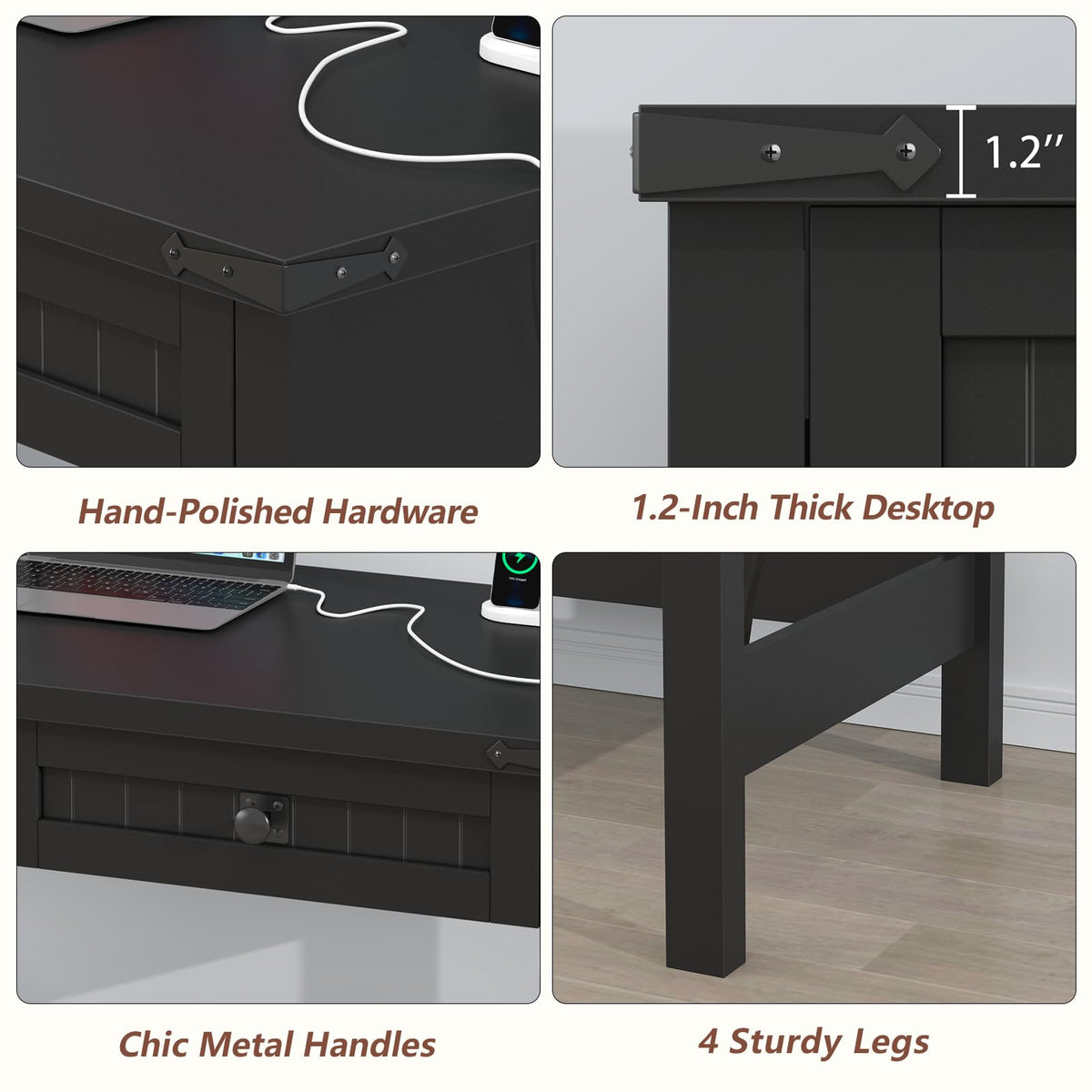 39 Inch Small Computer Desk with Drawers Q3218