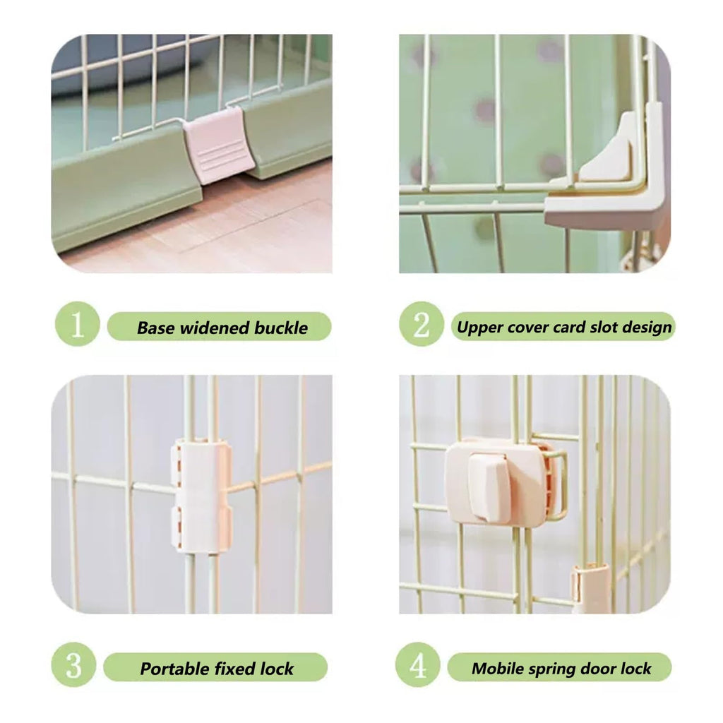 3/4-Tier Cat Cage Playpen with 3 Platforms, 3 Doors & 2 Ramps Y3057