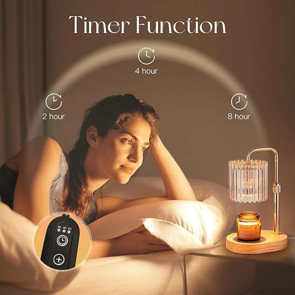 Candle Warmer Lamp with Timer, 2 Bulbs Height Adjustable Dimmable A907
