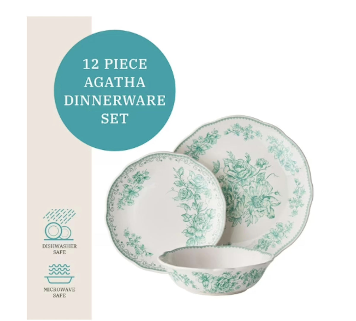 12-Piece Stoneware Dinnerware Set L507