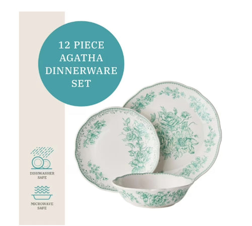 12-Piece Stoneware Dinnerware Set L507
