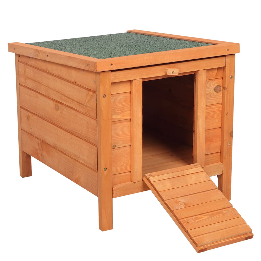 Weatherproof Wooden Cat House H7517