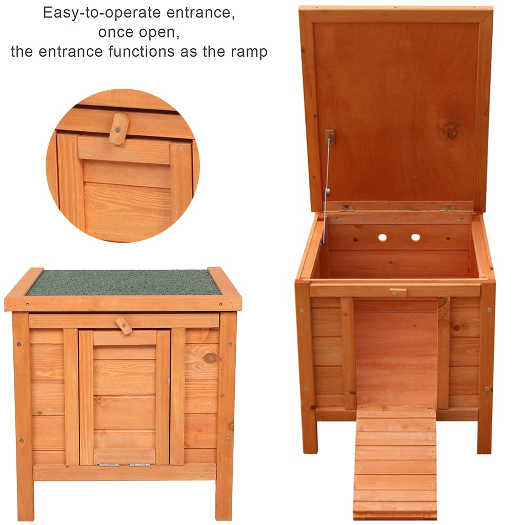 Weatherproof Wooden Cat House H7517