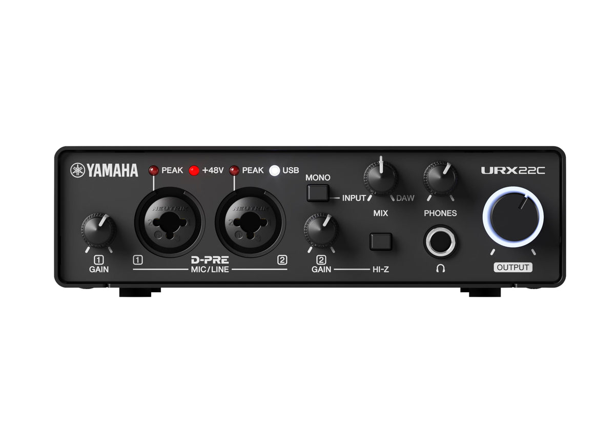 2-in/2-out USB-C Audio/MIDI Interface with 32-bit/192kHz Support, Black Y31012
