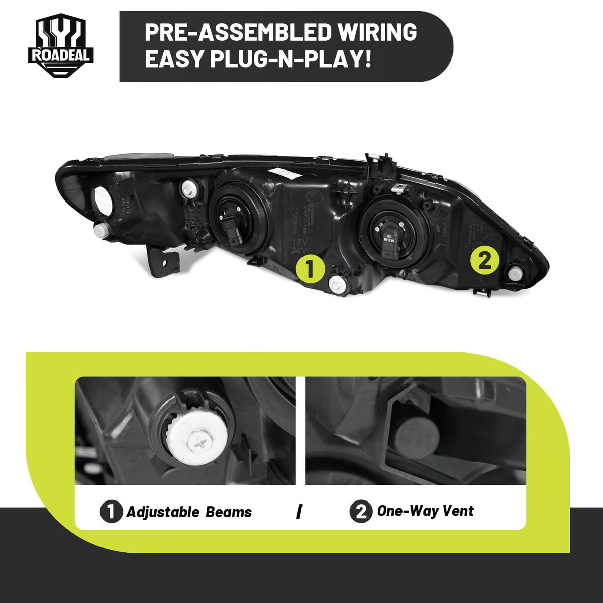 Headlights for Honda Civic 4-Door D976794
