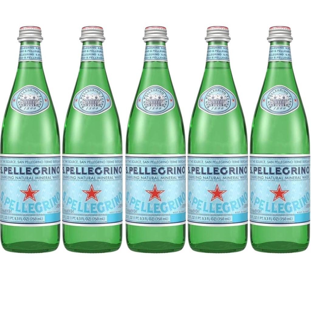 Sparkling Natural Mineral Water 750 mL Glass Bottles 5 Pack O18163