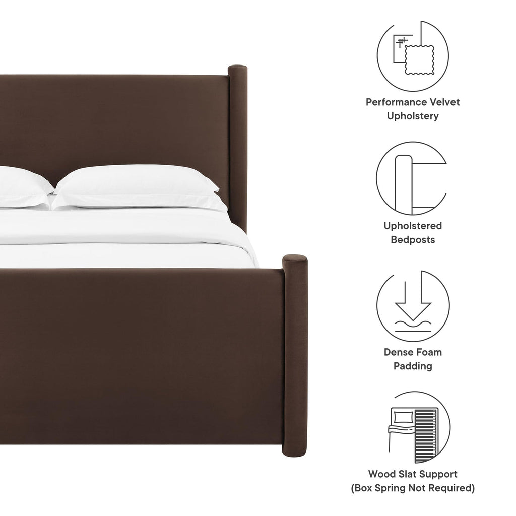King Size Upholstered Platform Bed Frame with Headboard and Footboard L619