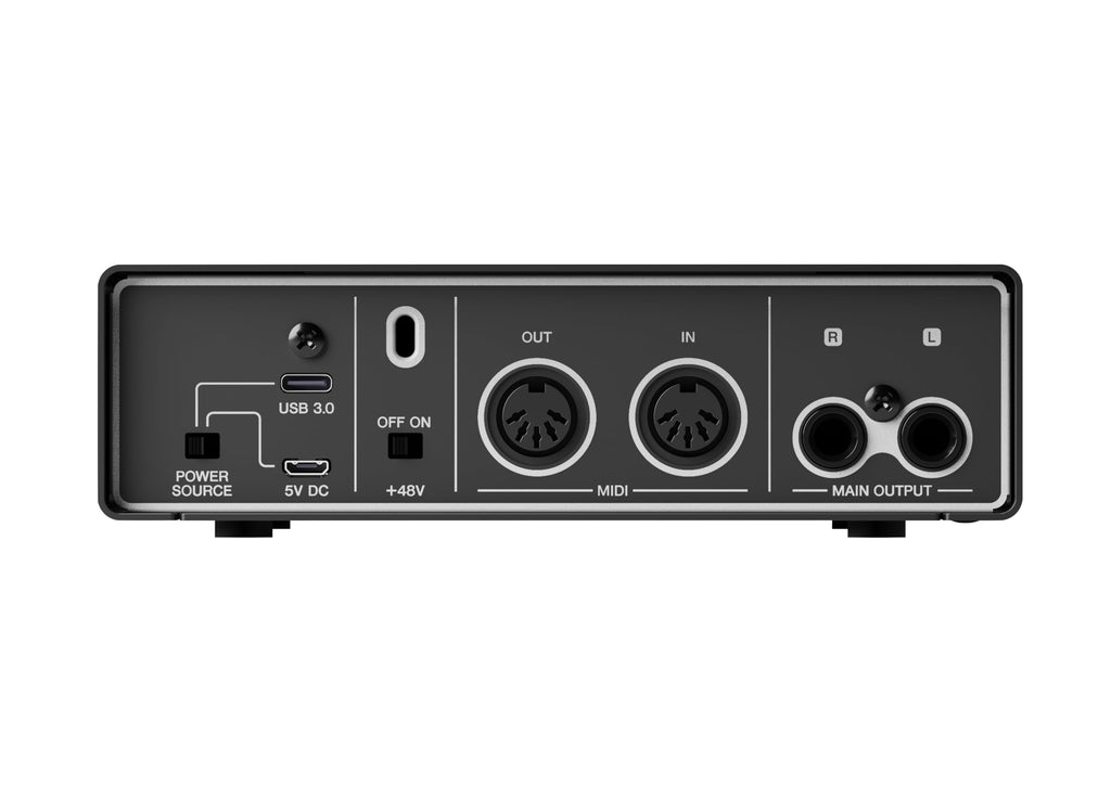 2-in/2-out USB-C Audio/MIDI Interface with 32-bit/192kHz Support, Black Y31012