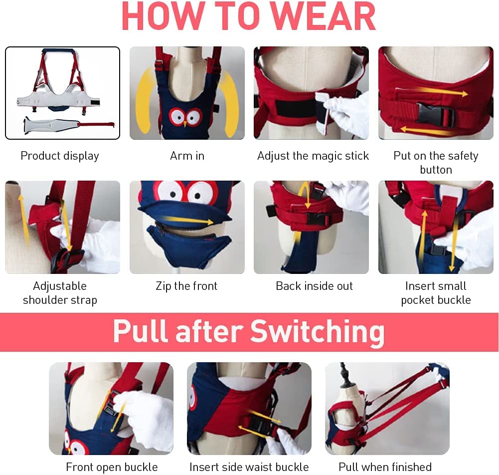 Adjustable Baby Walking Helper with Detachable Harness G862