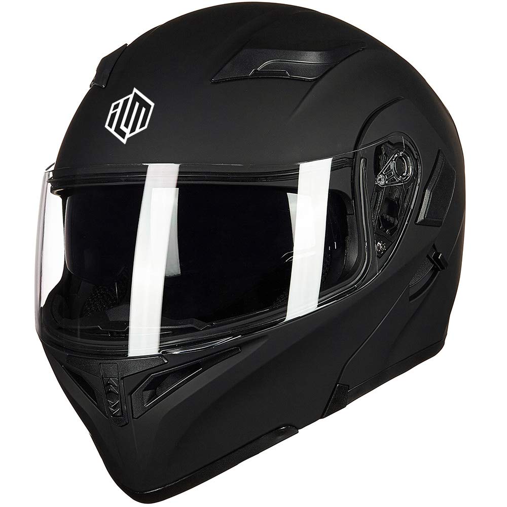 Motorcycle Dual Visor Flip up Modular Full Face Helmet DOT H2277
