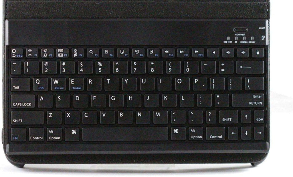 Folding Leather Folio Case Cover & Stand with Removable Keyboard F6712