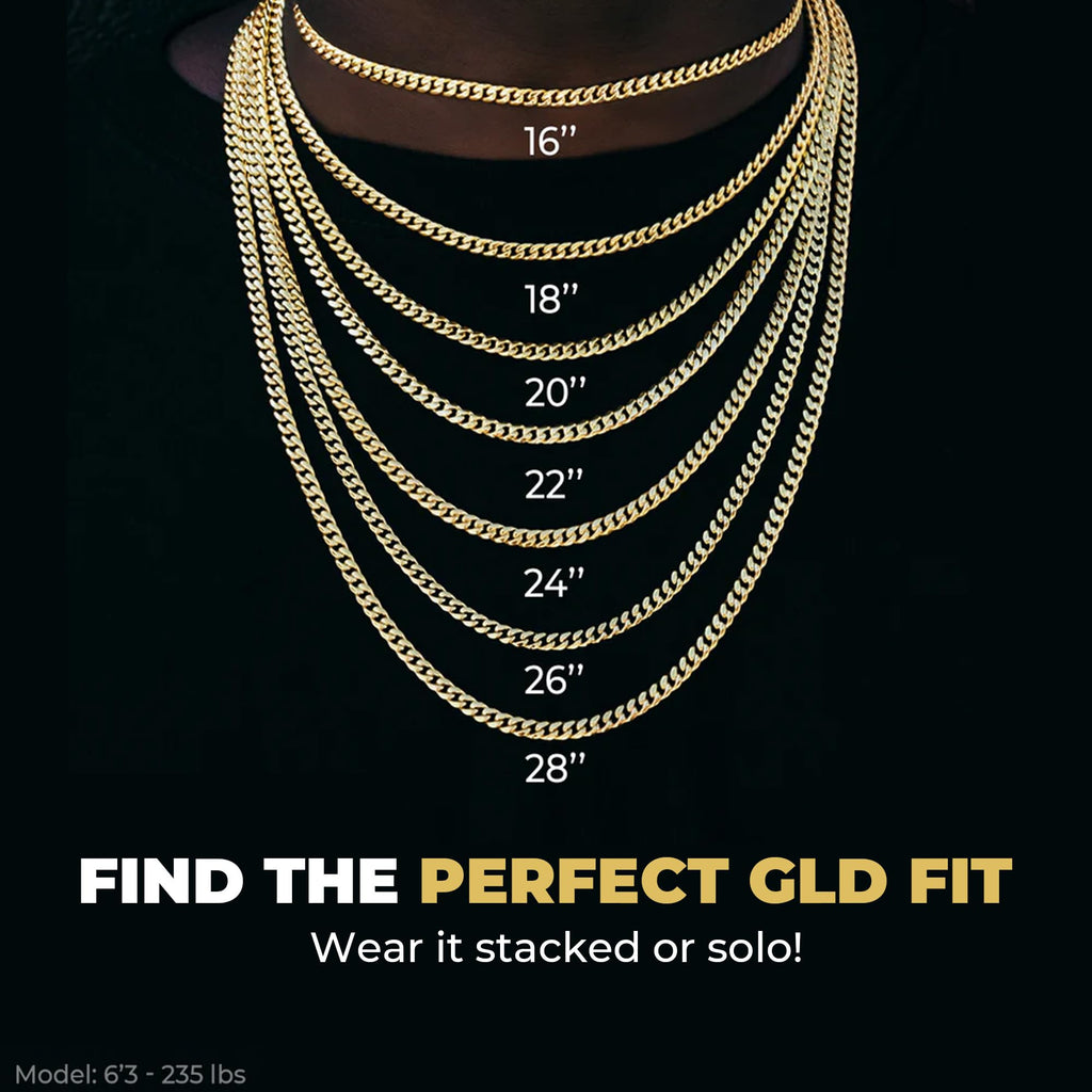 Gold-Plated Micro Cuban Link Chain Z524065