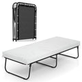 Folding Bed with Mattress Cot Size 75” x 31” Memory Foam Metal Frame V401