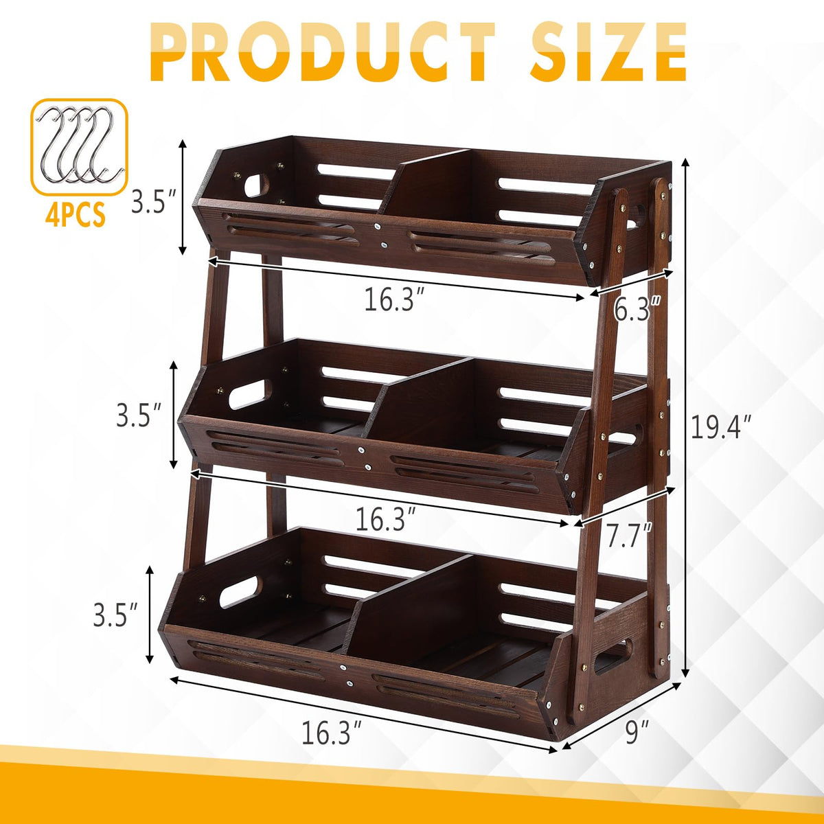 3 Tier Fruit Basket L2482