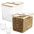 2 Pack 30 Lbs Airtight Dog Food Storage Container with Scoops G644423