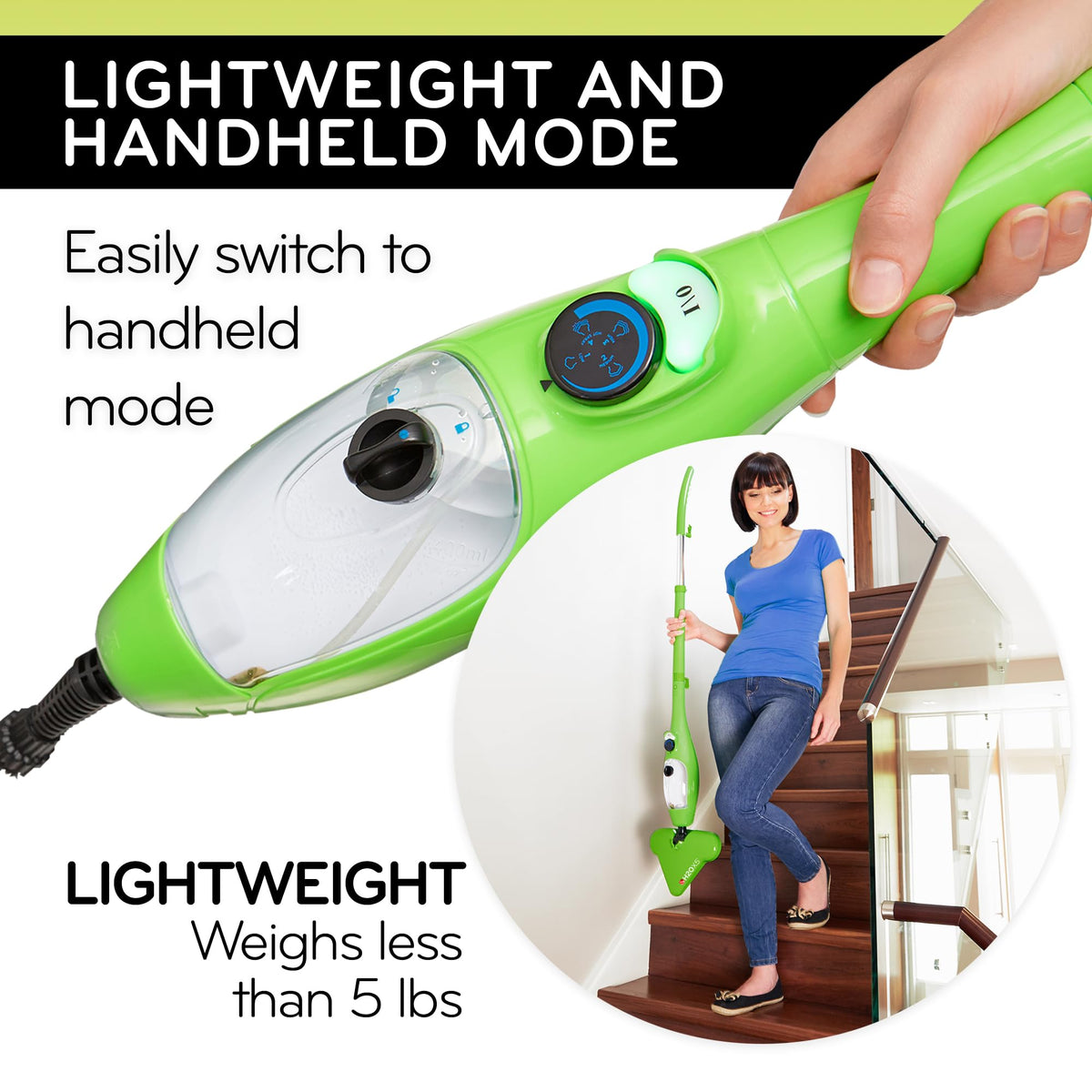 5-in-1 Steam Mop and Handheld Steam Cleaner R62409