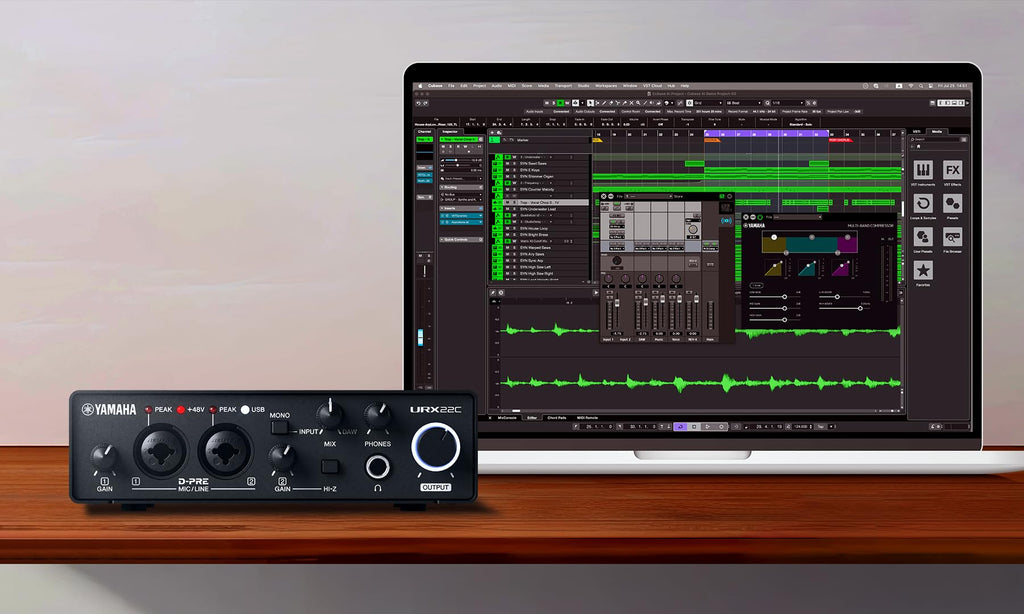 2-in/2-out USB-C Audio/MIDI Interface with 32-bit/192kHz Support, Black Y31012