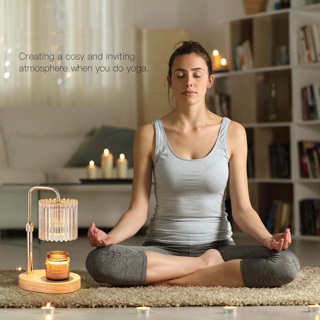 Candle Warmer Lamp with Timer, 2 Bulbs Height Adjustable Dimmable A907