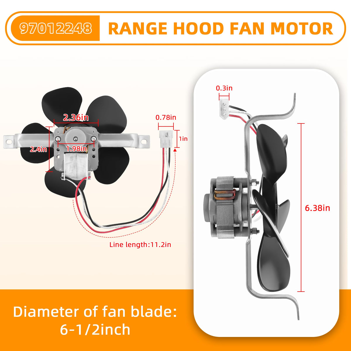 Range Hood Fan Motor V382