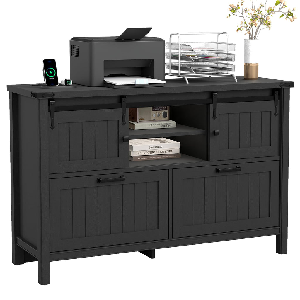 Lateral File Cabinet with Charging Station T44214