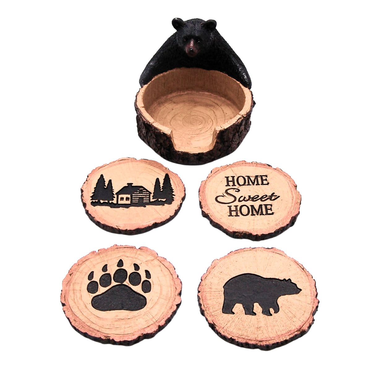 Coaster Set, Set of 4 Assorted Designs, 5 Inches S427
