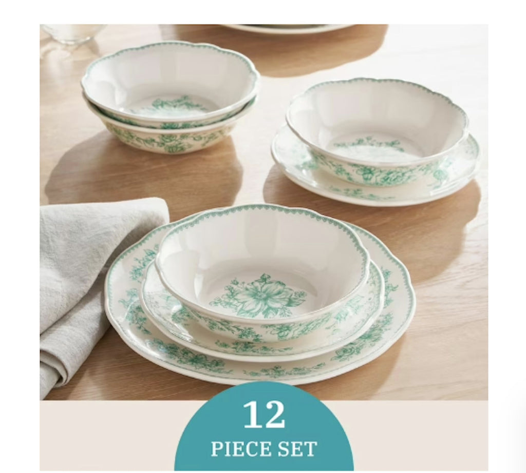 12-Piece Stoneware Dinnerware Set L507