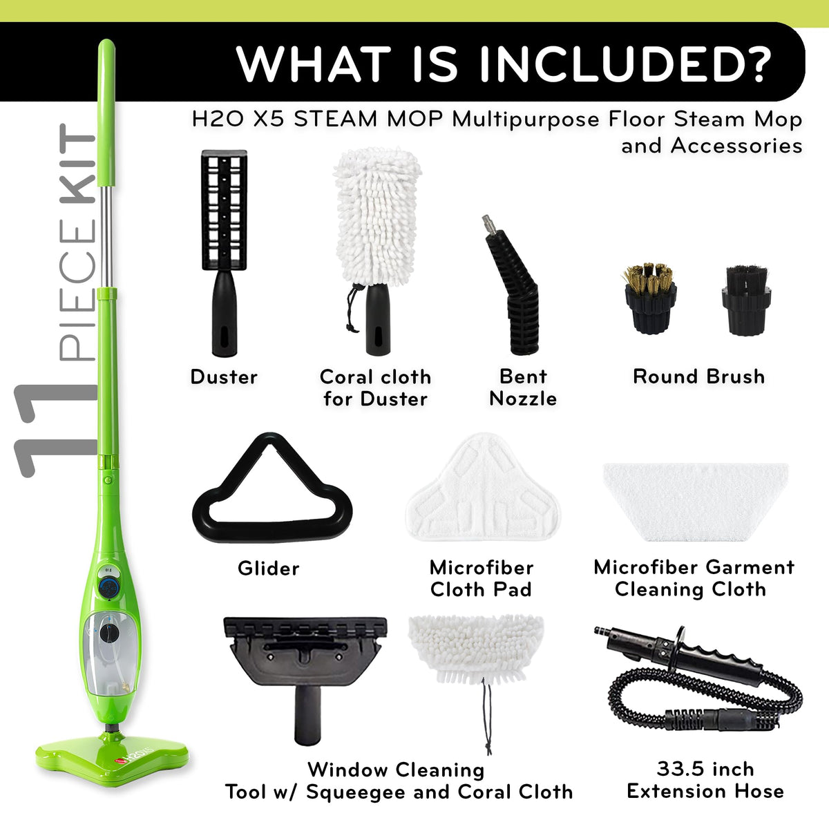 5-in-1 Steam Mop and Handheld Steam Cleaner R62409