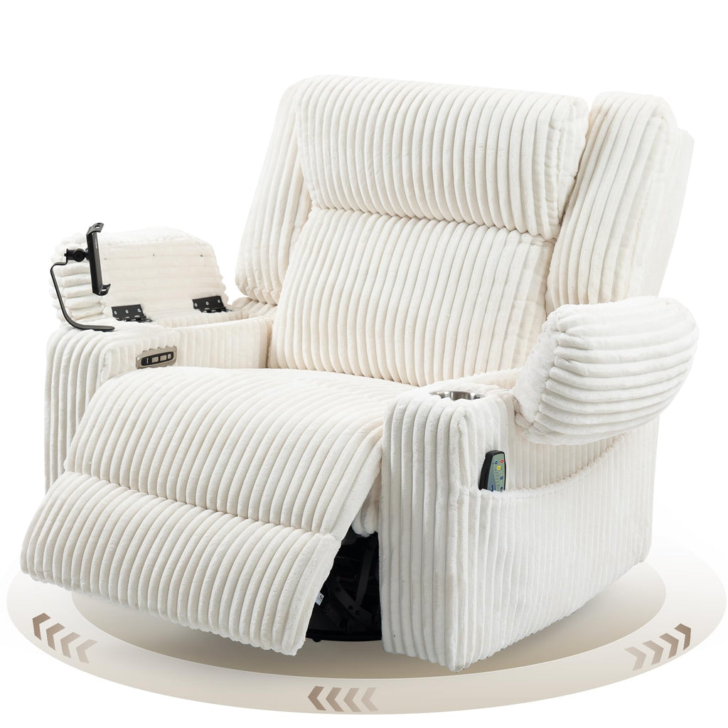 Power Swivel Rocker Recliner with Adjustable Headrest O4639