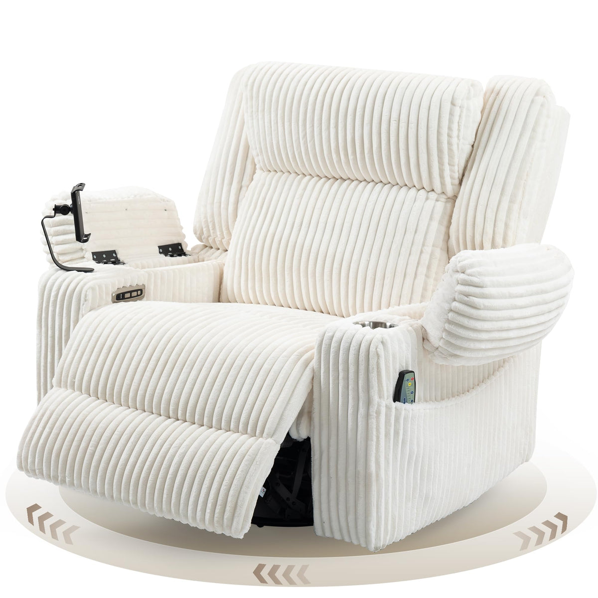 Power Swivel Rocker Recliner with Adjustable Headrest O4639